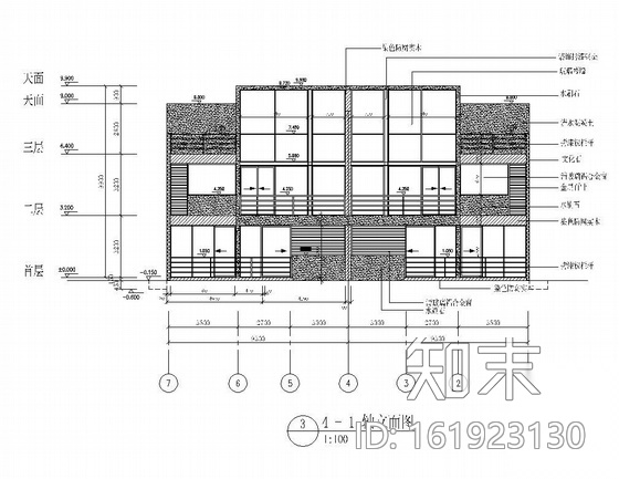 五种户型多层连排别墅图纸cad施工图下载【ID:161923130】