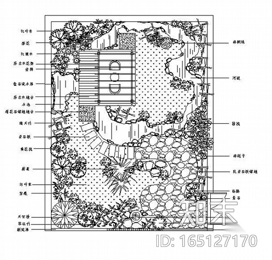 三种花园庭院景观设计图施工图下载【ID:165127170】