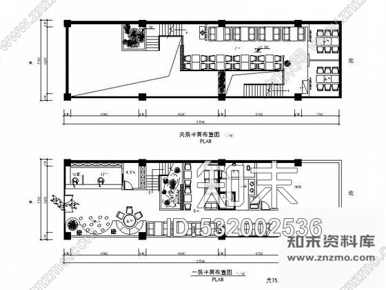 施工图北京某时尚个性牛排馆室内装修图cad施工图下载【ID:532002536】