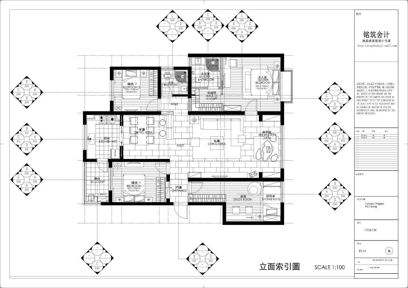 现代简约家装空间场景施工图cadcad施工图下载【ID:533093771】