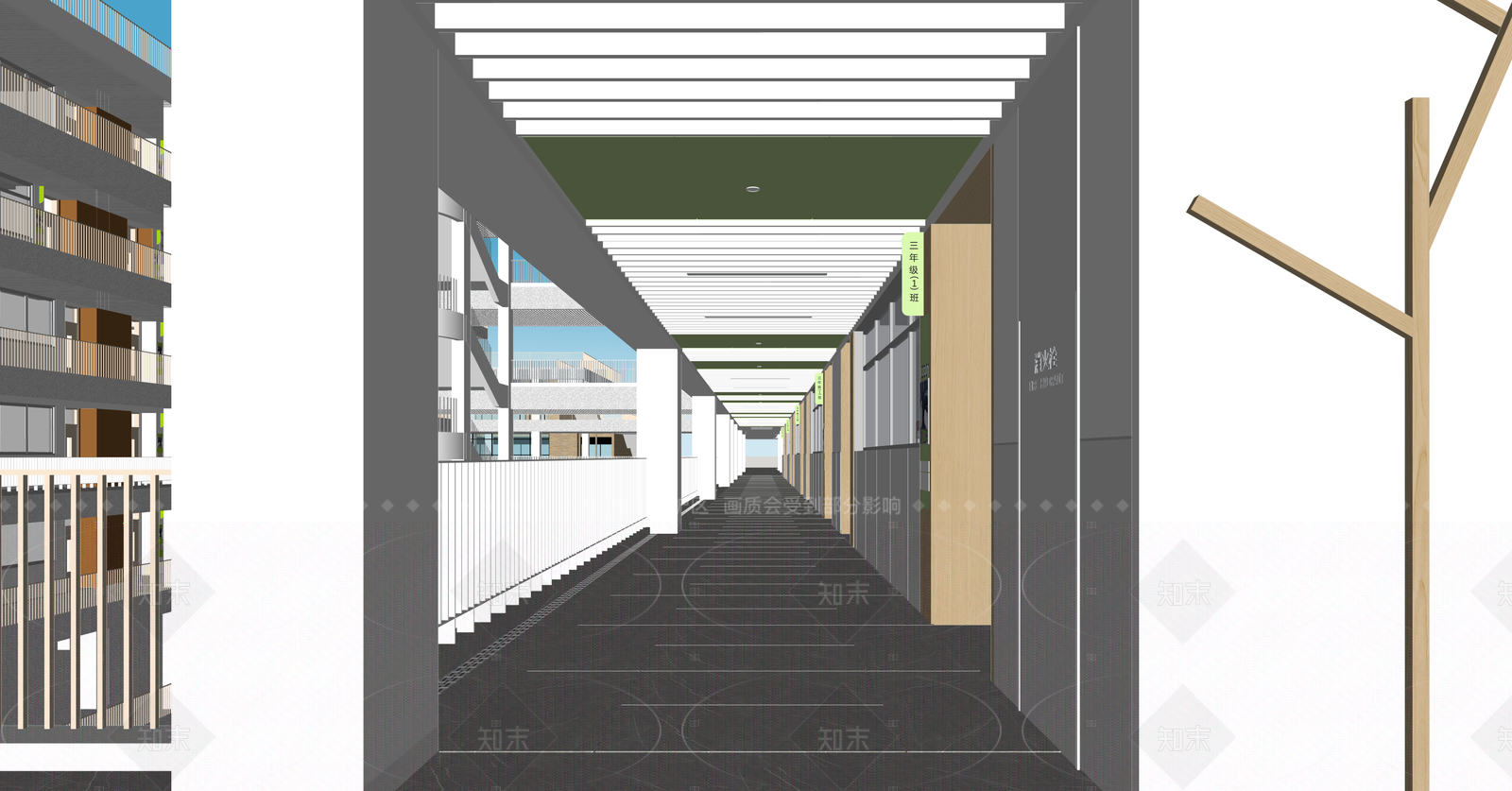 现代其他学校空间SU模型下载【ID:1215958581】