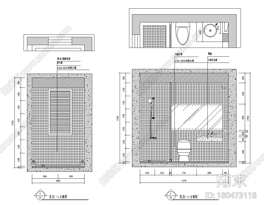 现代中式风格150㎡跃层公寓住宅装修施工图施工图下载【ID:180473118】