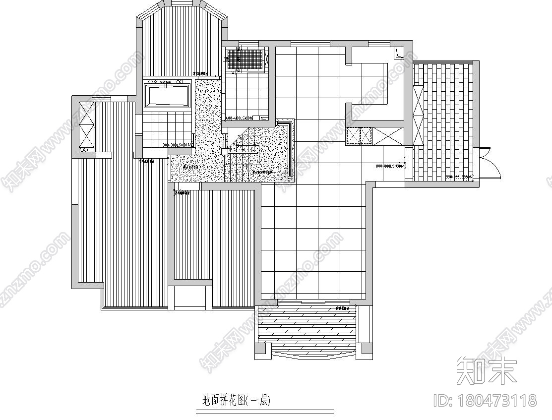 现代中式风格150㎡跃层公寓住宅装修施工图施工图下载【ID:180473118】