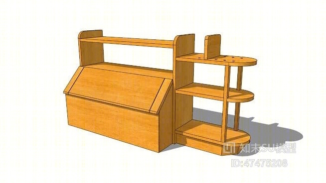 书架SU模型下载【ID:718034023】