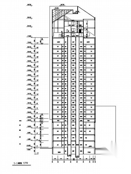 [宁波]五星级高层框架筒体式酒店建筑施工图cad施工图下载【ID:167515177】