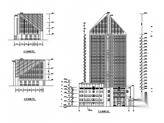 [宁波]五星级高层框架筒体式酒店建筑施工图cad施工图下载【ID:167515177】