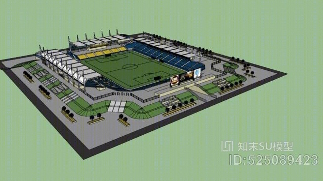 纳什维尔足球场（纳什维尔FC更新）SU模型下载【ID:525089423】