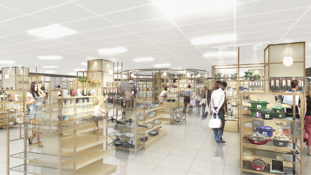 [广东]广州东方宝泰购物广场精品超市施工图cad施工图下载【ID:164840177】