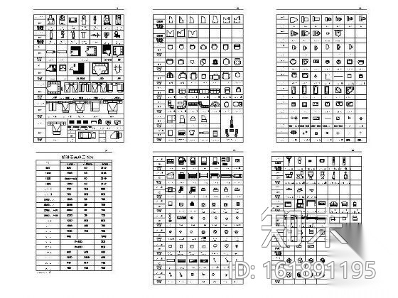 CAD常用标准图块集cad施工图下载【ID:161891195】