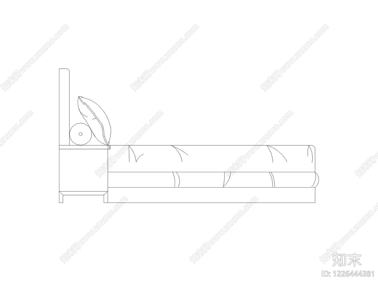 现代床CAD图纸