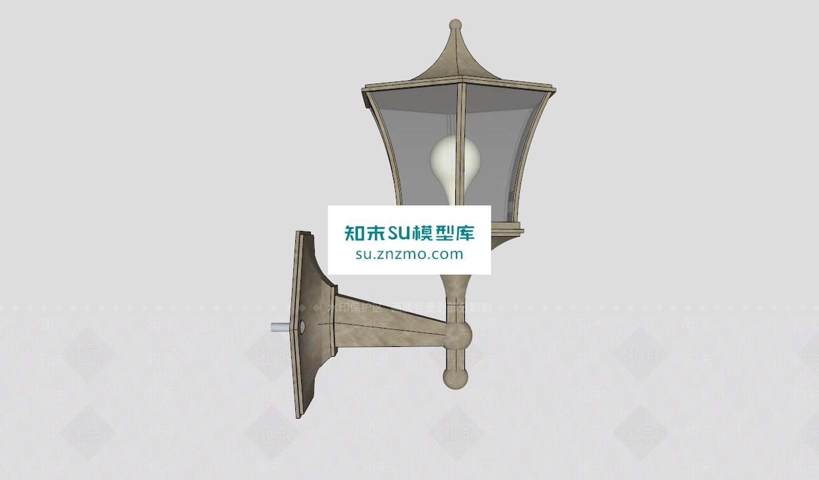 金属青铜壁灯SU模型下载【ID:169009155】