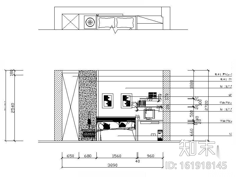 [武汉]三居室设计方案图cad施工图下载【ID:161918145】