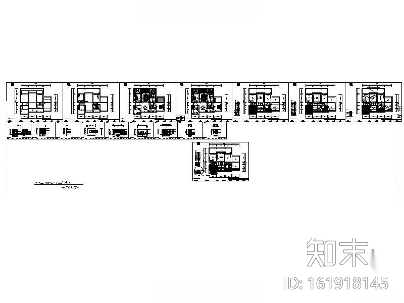 [武汉]三居室设计方案图cad施工图下载【ID:161918145】