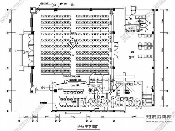 施工图某酒店会议室装修设计图cad施工图下载【ID:532101860】