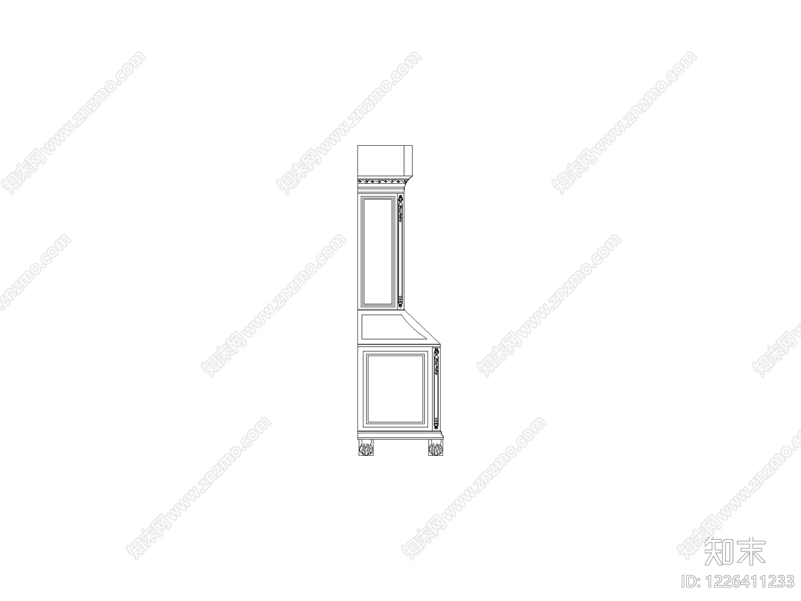 柜子平立面cad施工图下载【ID:1226411233】