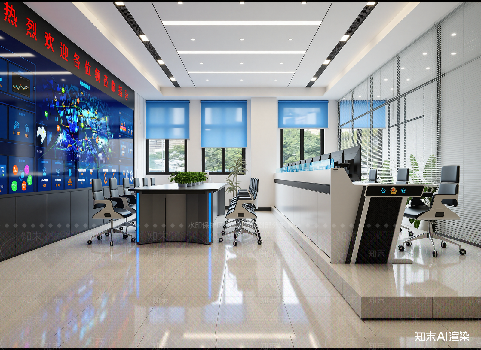 现代指挥中心3D模型下载【ID:1214110312】