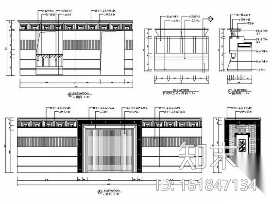 某洗浴中心大堂设计装修图cad施工图下载【ID:161847134】