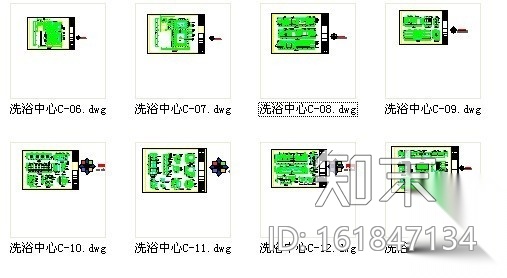 某洗浴中心大堂设计装修图cad施工图下载【ID:161847134】