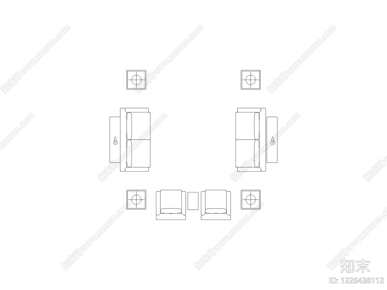 沙发CAD图纸
