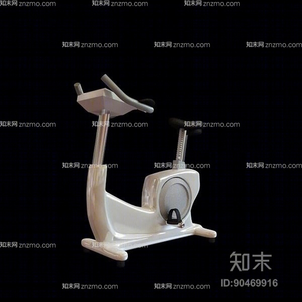 白色跑步机3D模型下载【ID:90469916】