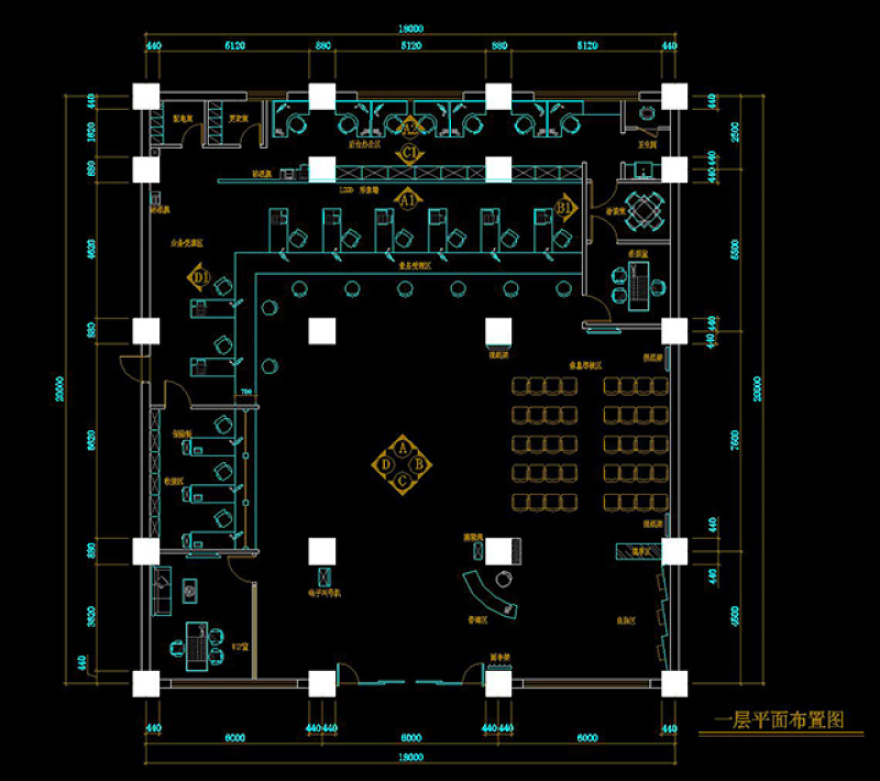 保险公司cad施工图cad施工图下载【ID:149709108】