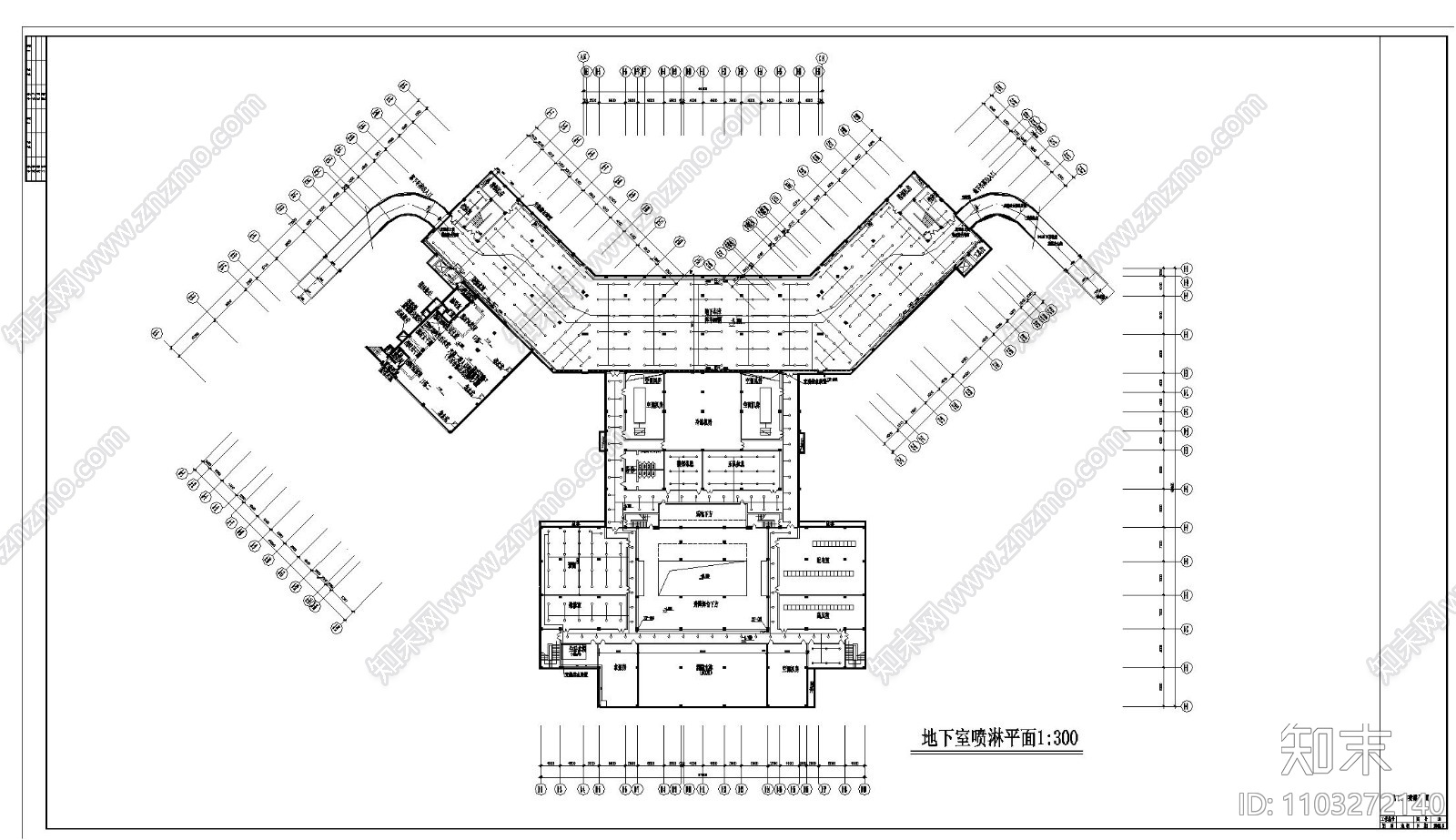 某剧院给排水消防工程CAD图纸cad施工图下载【ID:1103272140】