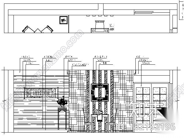 [重庆]160㎡新中式风居室装修图（含实景）cad施工图下载【ID:182192196】