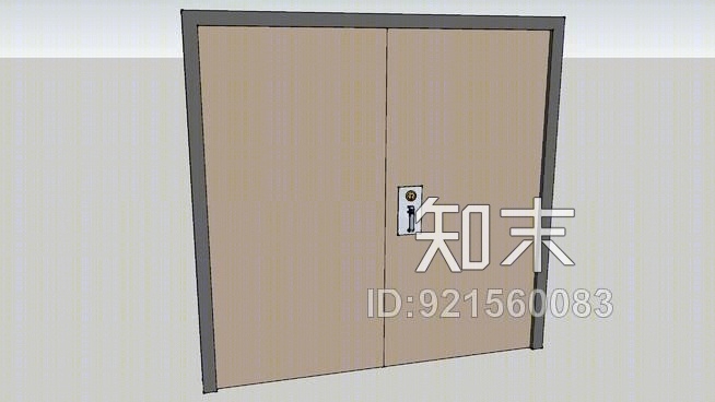 双钢防火门SU模型下载【ID:921560083】