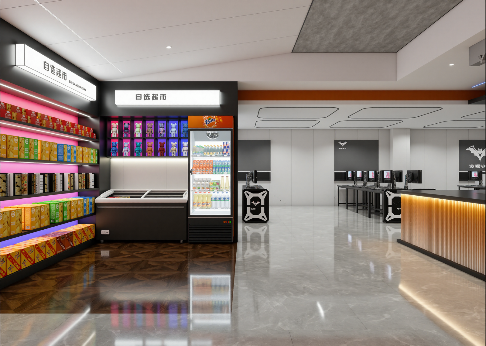 现代超市3D模型下载【ID:1215147857】