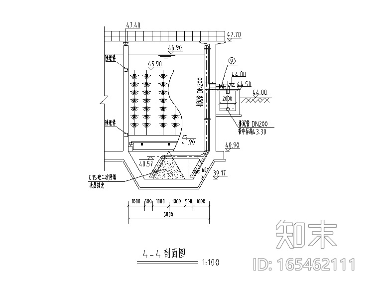 [湖北]污水处理厂水处理工艺设计图（CAD）cad施工图下载【ID:165462111】