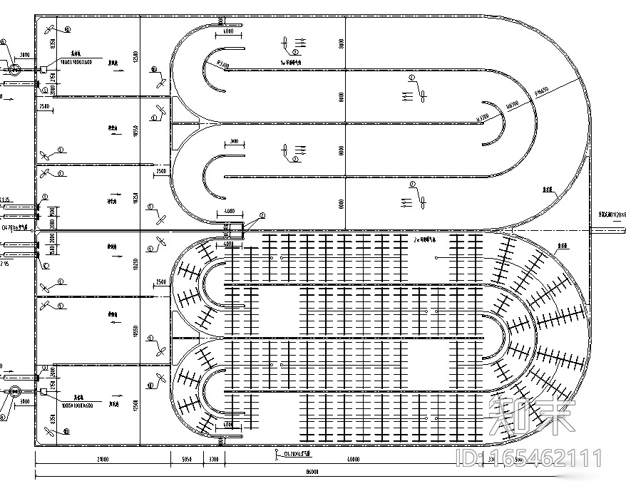 [湖北]污水处理厂水处理工艺设计图（CAD）cad施工图下载【ID:165462111】