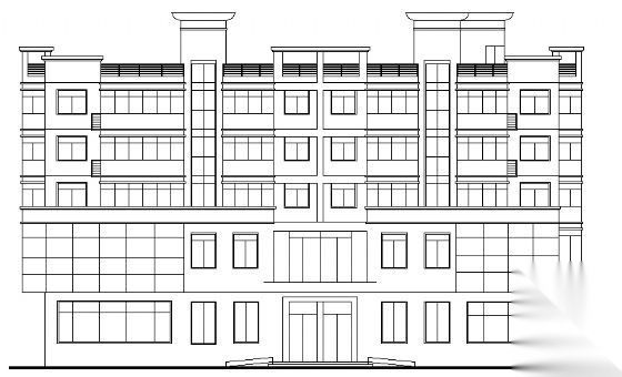 某五层老人活动中心建筑方案图施工图下载【ID:151618152】