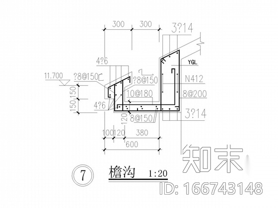 四层砖混别墅结构施工图(含建施)cad施工图下载【ID:166743148】