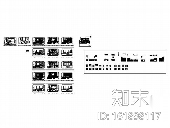 异域风三层别墅室内装修图cad施工图下载【ID:161898117】