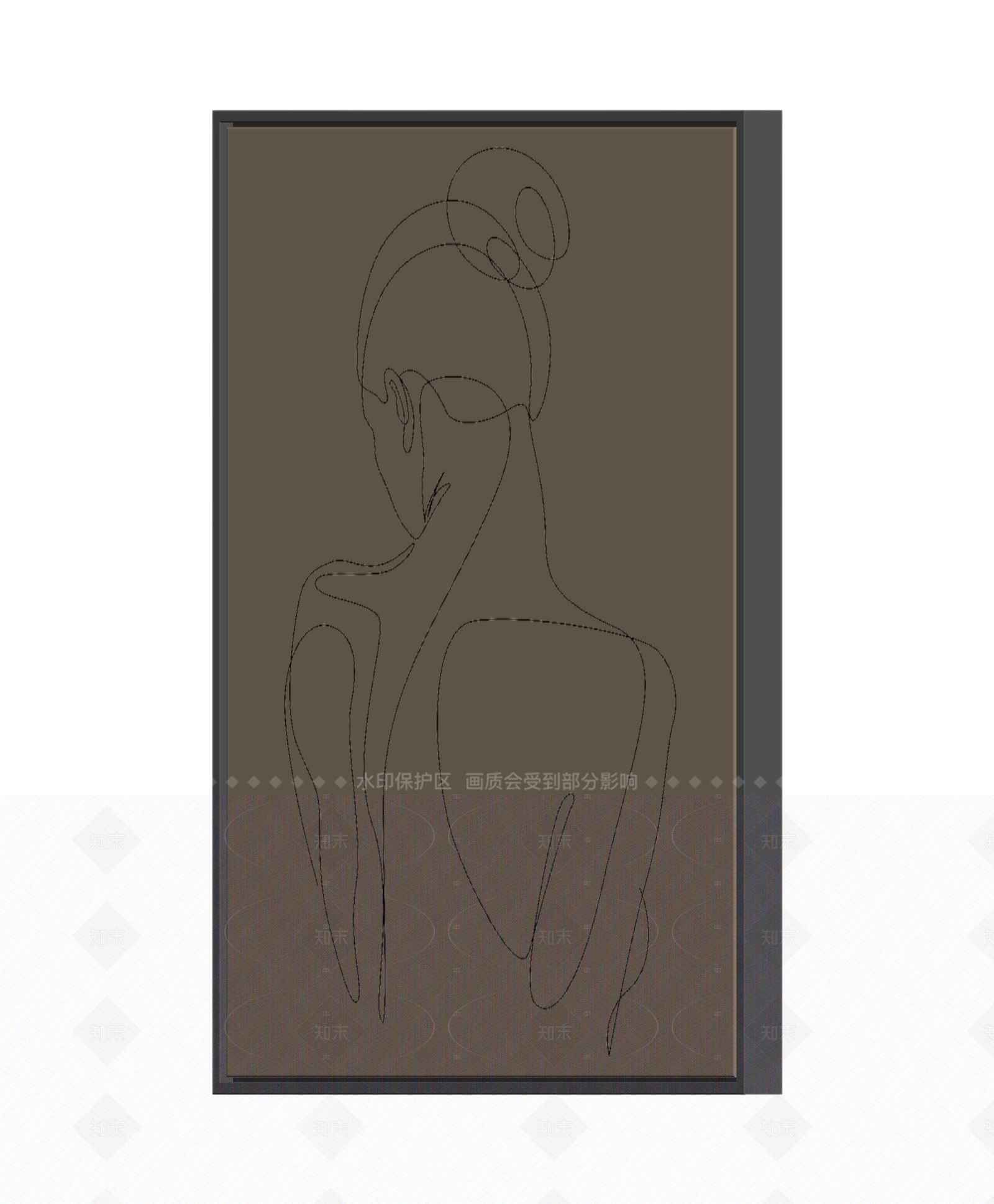 线条艺术装饰画3D模型下载【ID:1205544422】