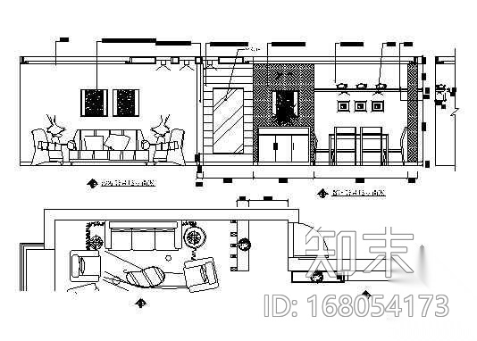 某三室两厅装修施工图cad施工图下载【ID:168054173】