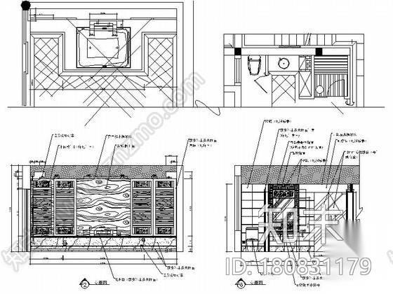 [上海]特色花园双层别墅样板房室内装修图（含实景）cad施工图下载【ID:180831179】