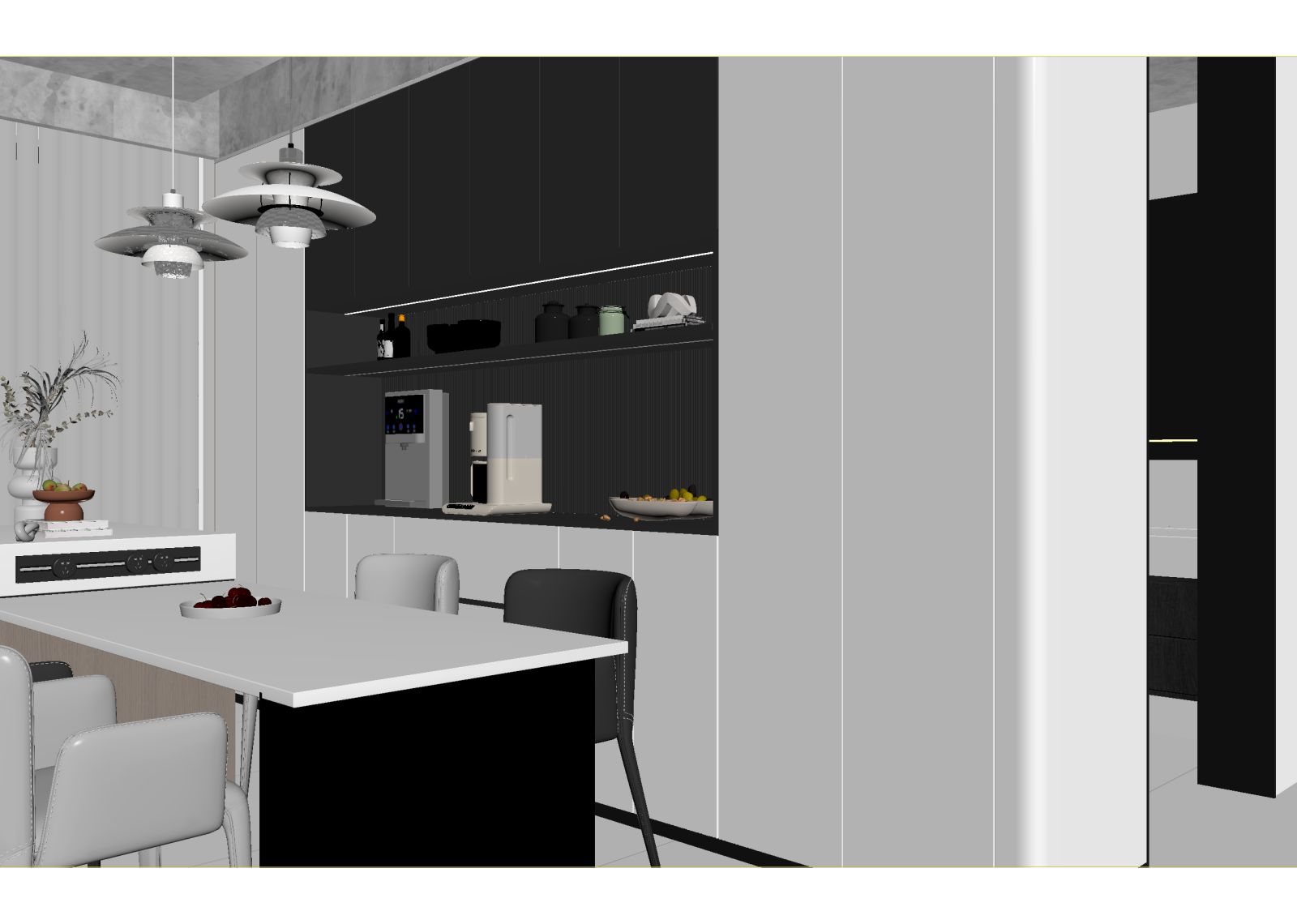 现代茶水间3D模型下载【ID:1214415097】