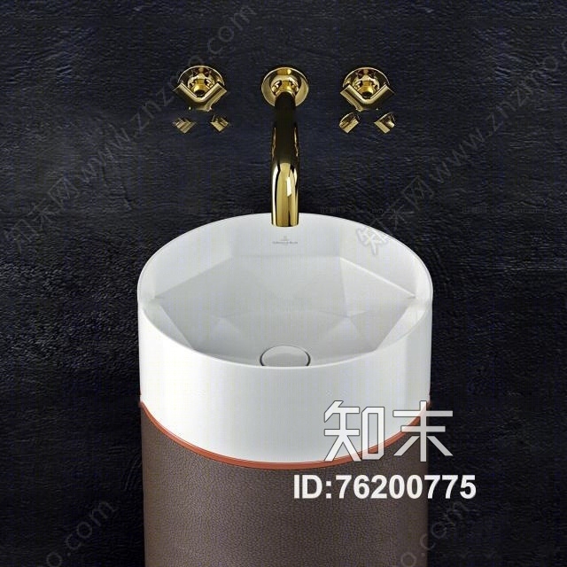 现代台盆洗手台3D模型下载【ID:76200775】