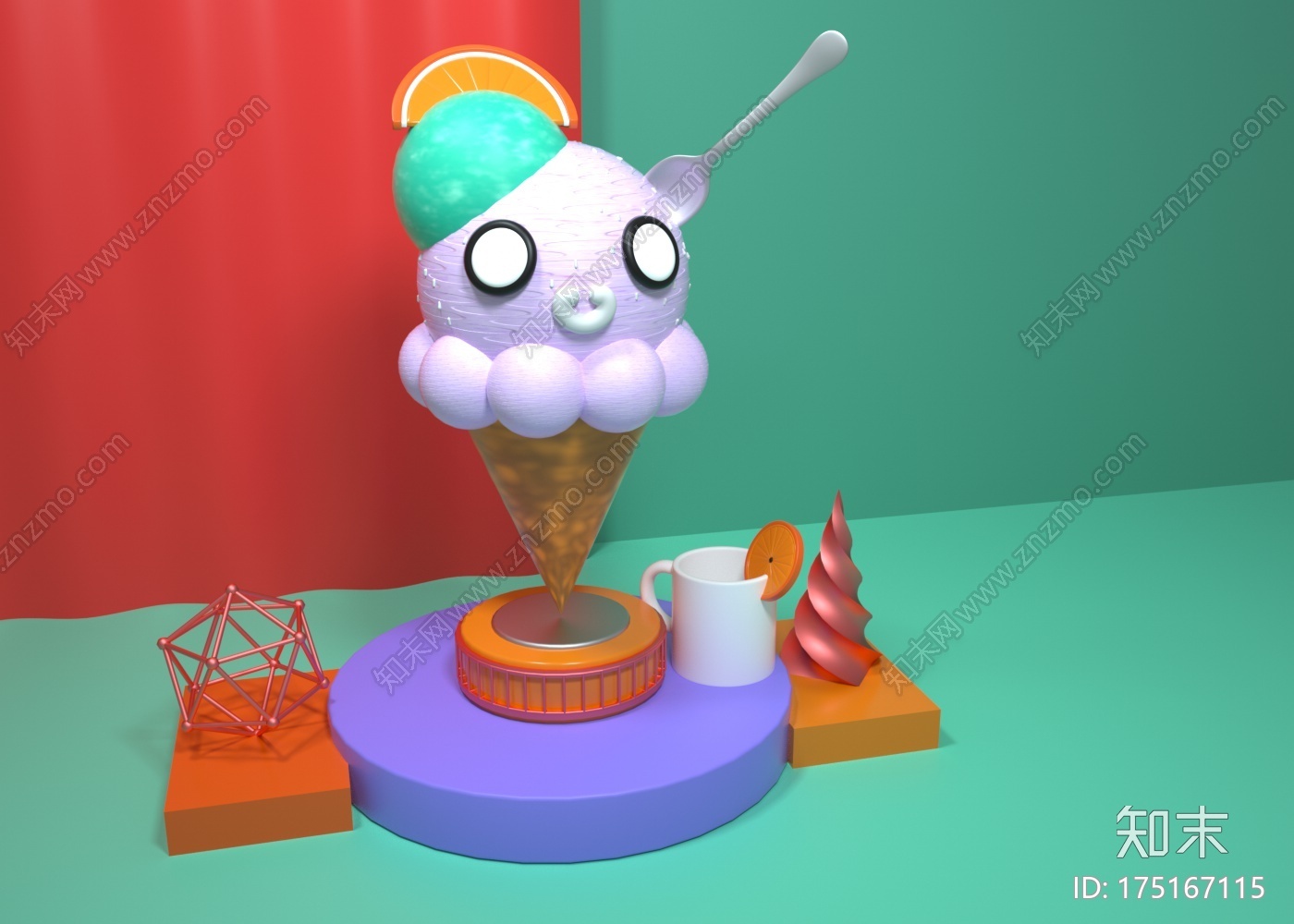 冰激凌CG模型下载【ID:175167115】