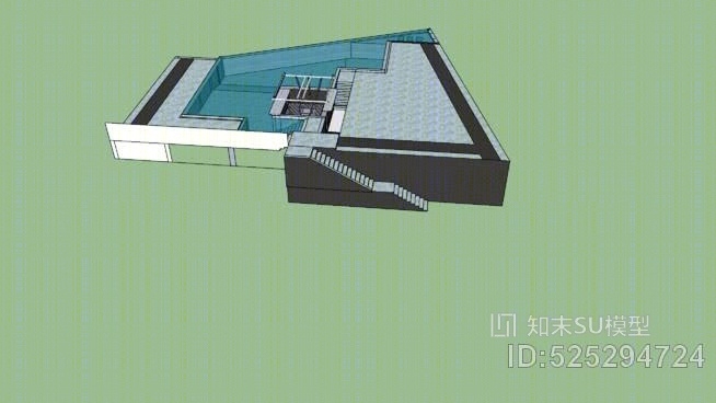 无边泳池SU模型下载【ID:525294724】