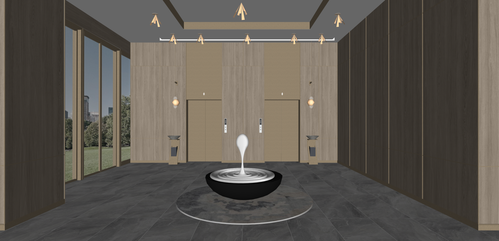 现代酒店大堂SU模型下载【ID:1216056316】