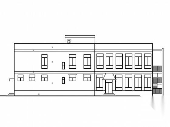 [湖北]某职业技术学院培训中心-餐饮中心建筑施工图cad施工图下载【ID:164866117】