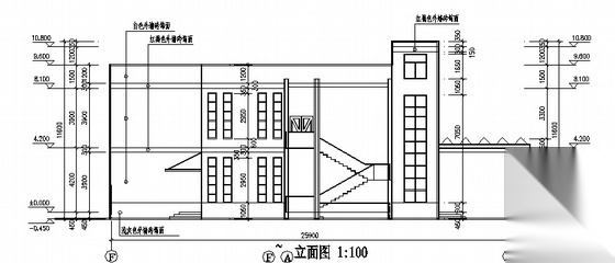 [湖北]某职业技术学院培训中心-餐饮中心建筑施工图cad施工图下载【ID:164866117】