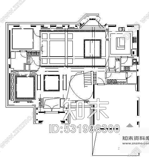 施工图某别墅内部装修全套施工图cad施工图下载【ID:531998300】