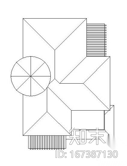 三层独栋别墅户型图(246/153/178)cad施工图下载【ID:167387130】