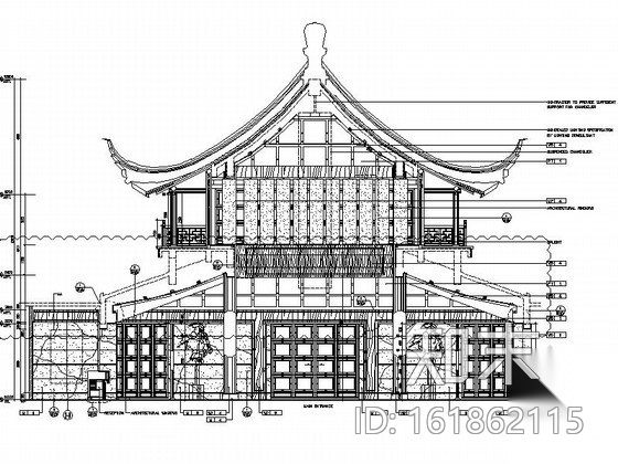 [杭州]某主题酒店大堂室内装修图cad施工图下载【ID:161862115】