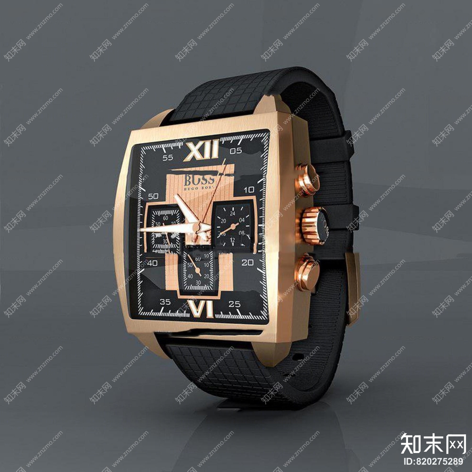 现代商务手表3D模型下载【ID:820275289】