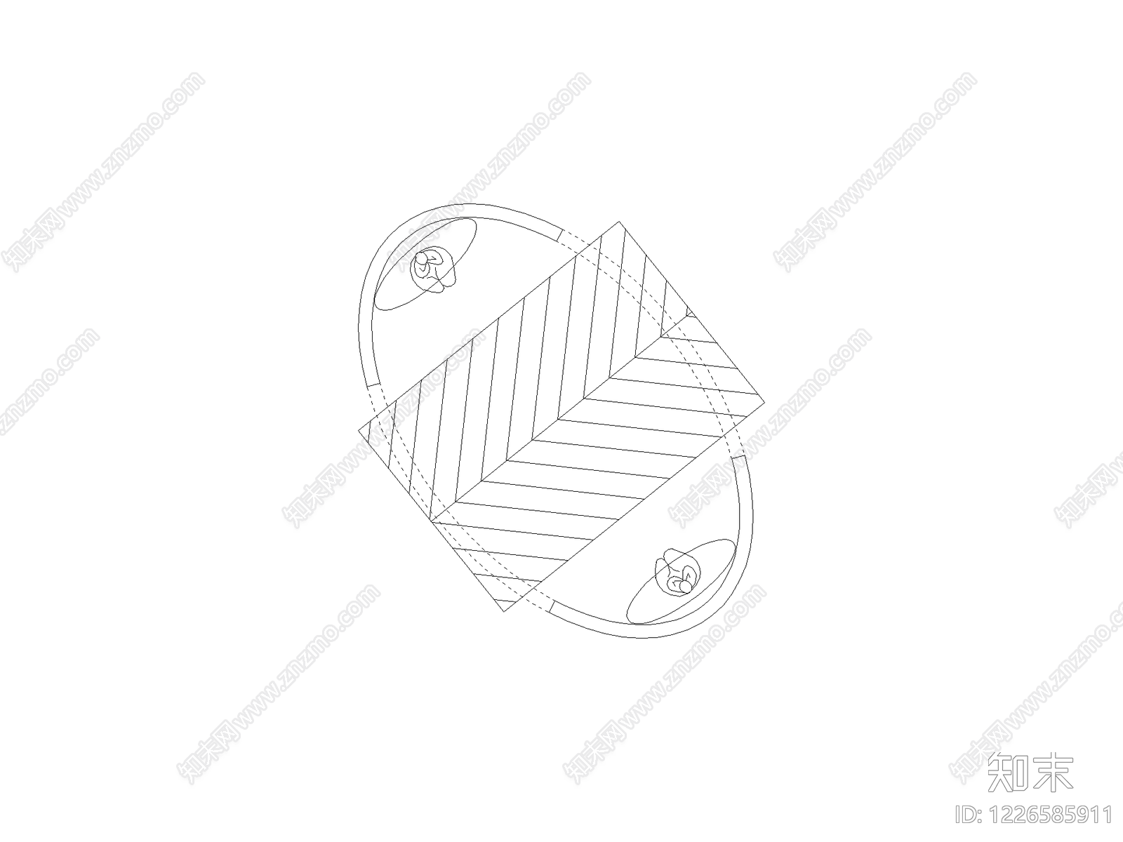 现代桌子CAD图纸