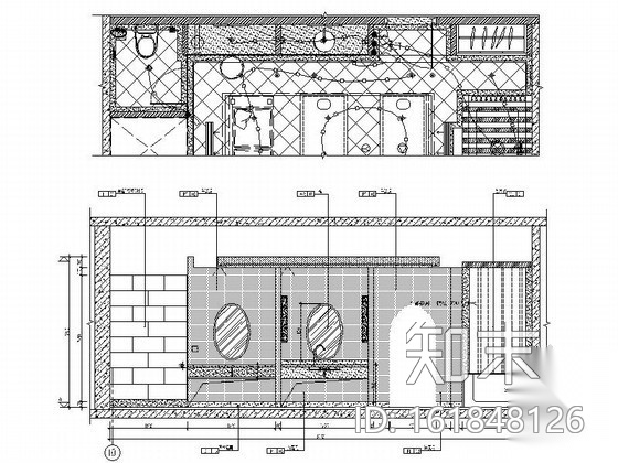 养生会所双人SPA室装修图cad施工图下载【ID:161848126】